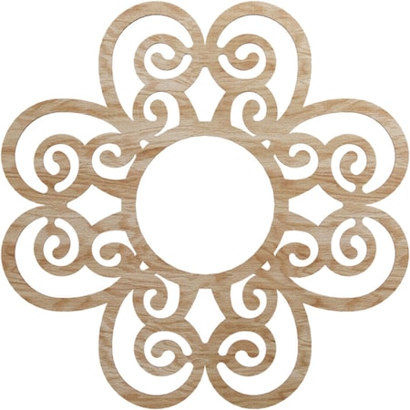 Ekena Millwork Cohen Wood Fretwork Pierced Ceiling Medallion, Red Oak, 28"OD x 9 5/8"ID x 1/4"T CMWP28X28X0250CORO